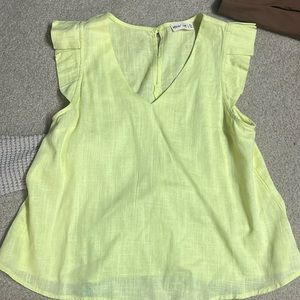 Neon yellow boutique tank top